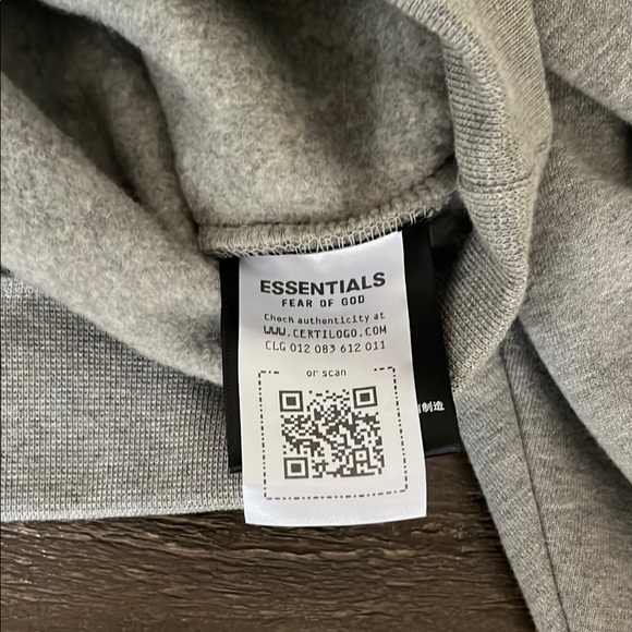 Fear of God Gray Cowl Neck Sweater with Red Lettering - Picture 3 of 4